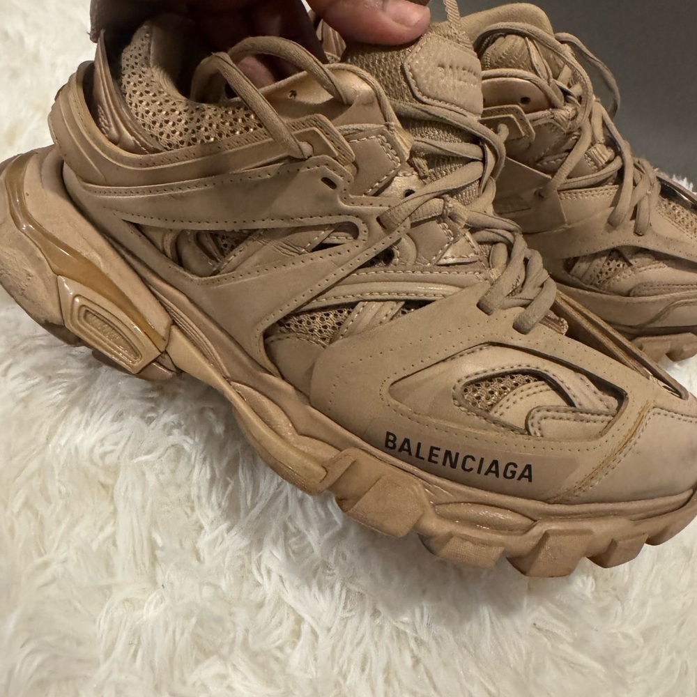 Balenciaga Tan Sneakers with Chunky Design